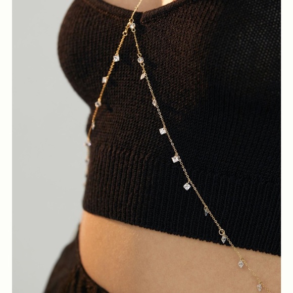 Anthropologie delicate body chain size M/L new with tags - Picture 2 of 7